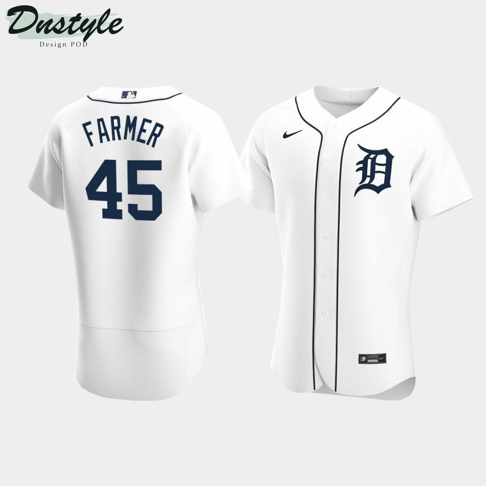 Buck Farmer #45 Detroit Tigers White Home Jersey MLB Jersey