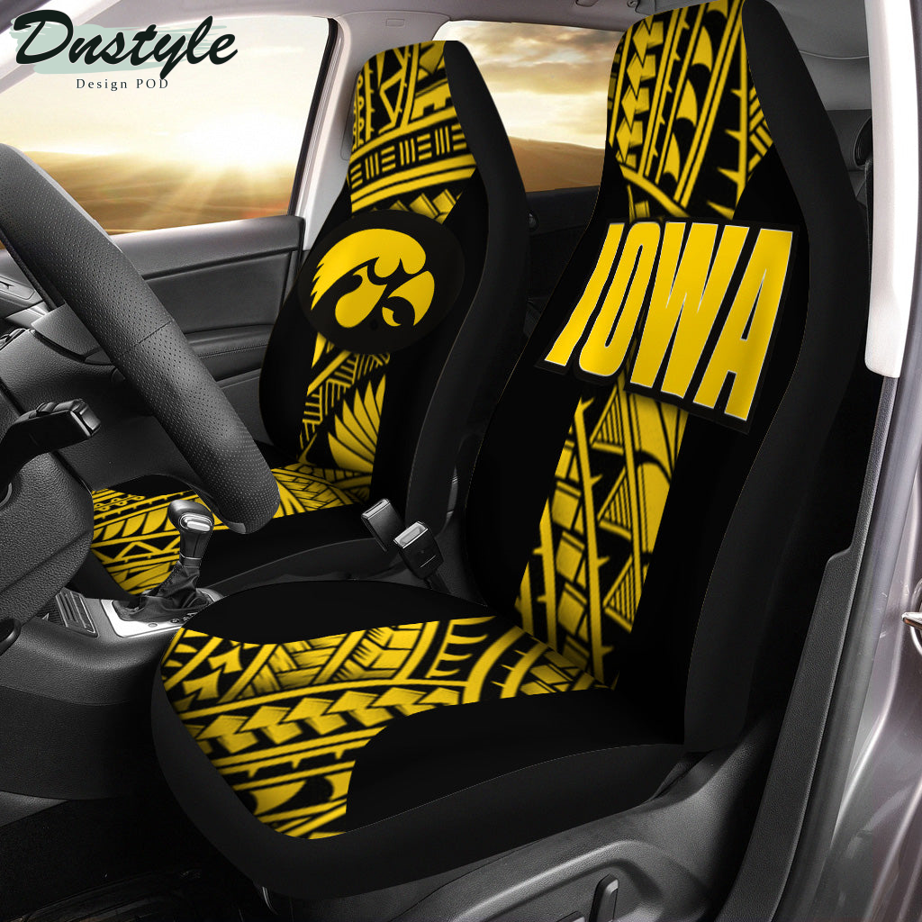 Iowa Hawkeyes Polynesian Car Seat Cover