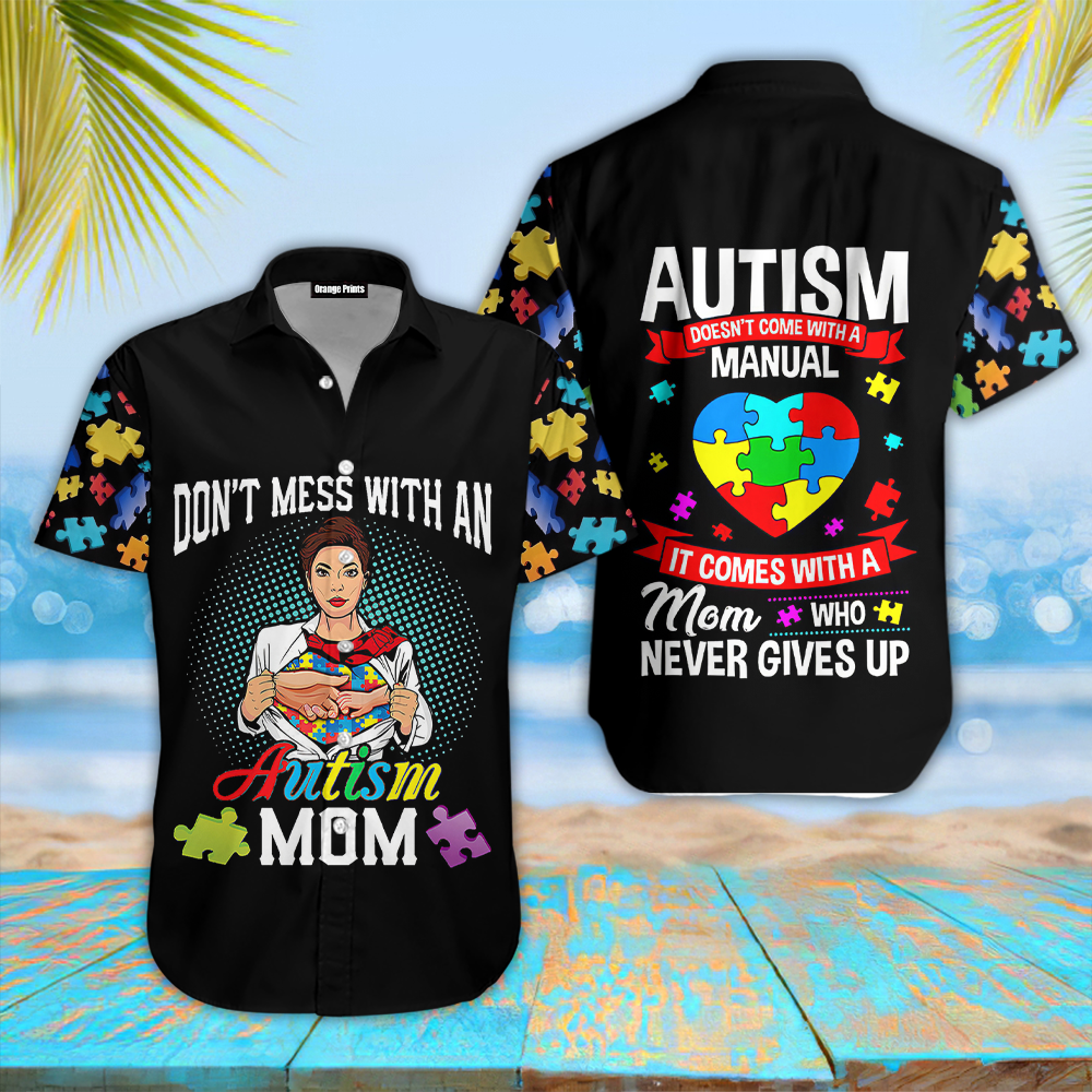 Autism Mom Puzzles Super Mom Hawaiian Shirt