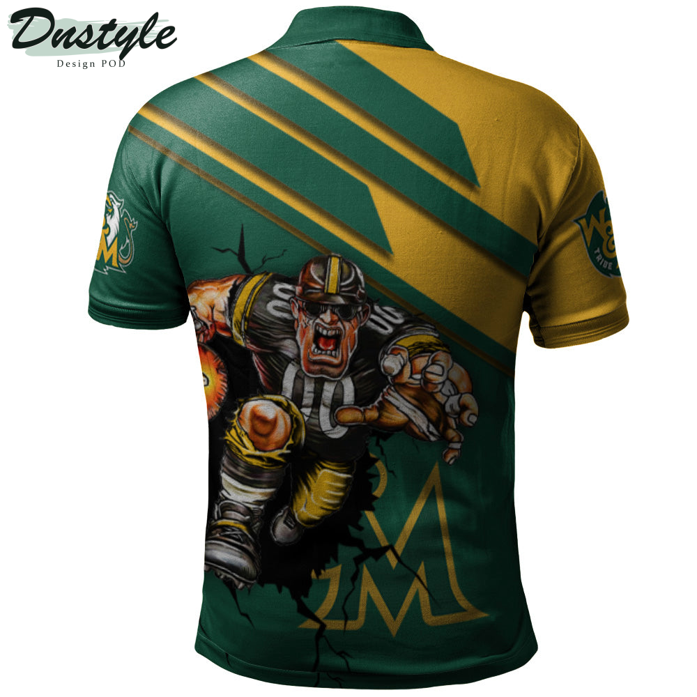 William and Mary Tribe Mascot Polo Shirt