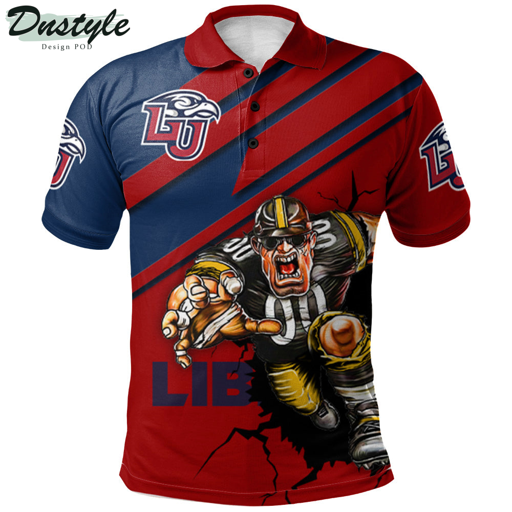 Liberty Flames Mascot Polo Shirt