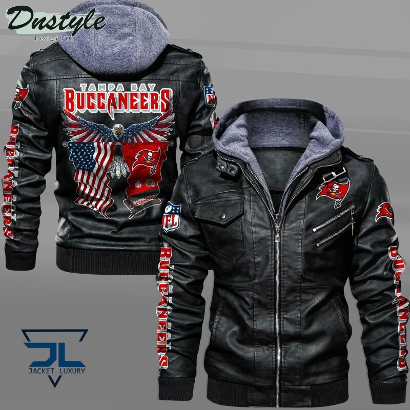 Tampa Bay Buccaneers Eagles American Flag Leather Jacket