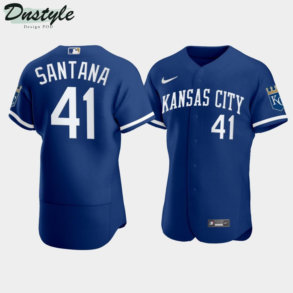 Men's Kansas City Royals Carlos Santana #41 2022 Blue Jersey MLB Jersey