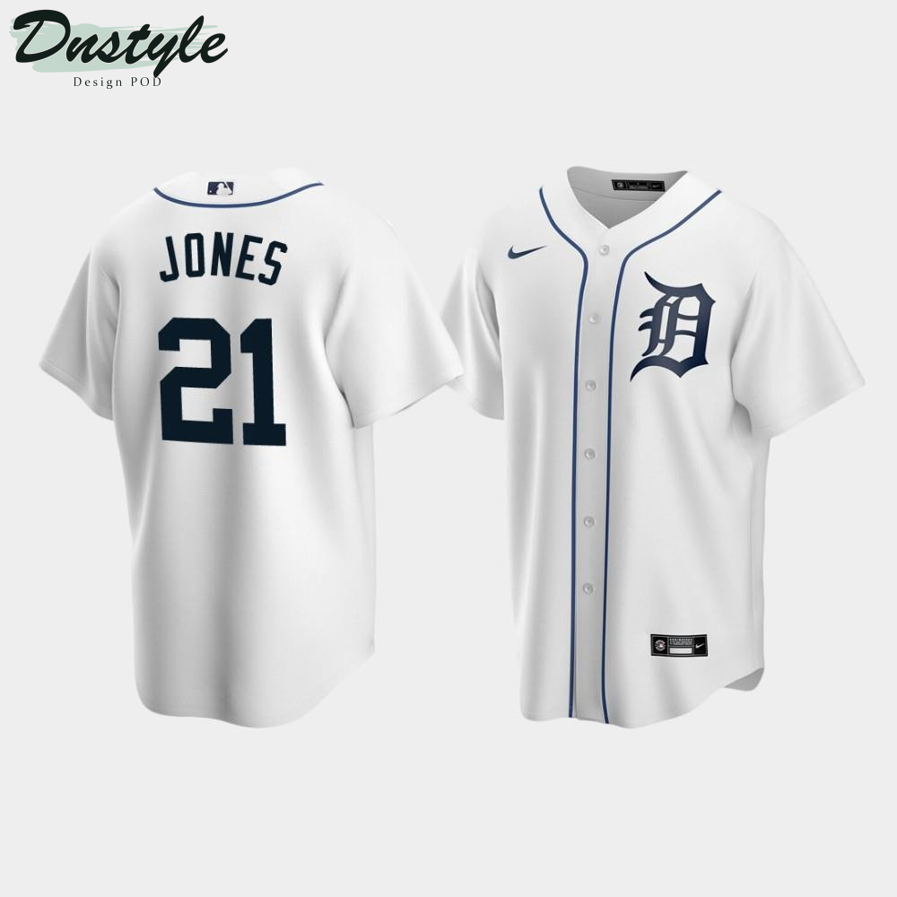 Men’s Detroit Tigers #21 JaCoby Jones White Home Jersey MLB Jersey