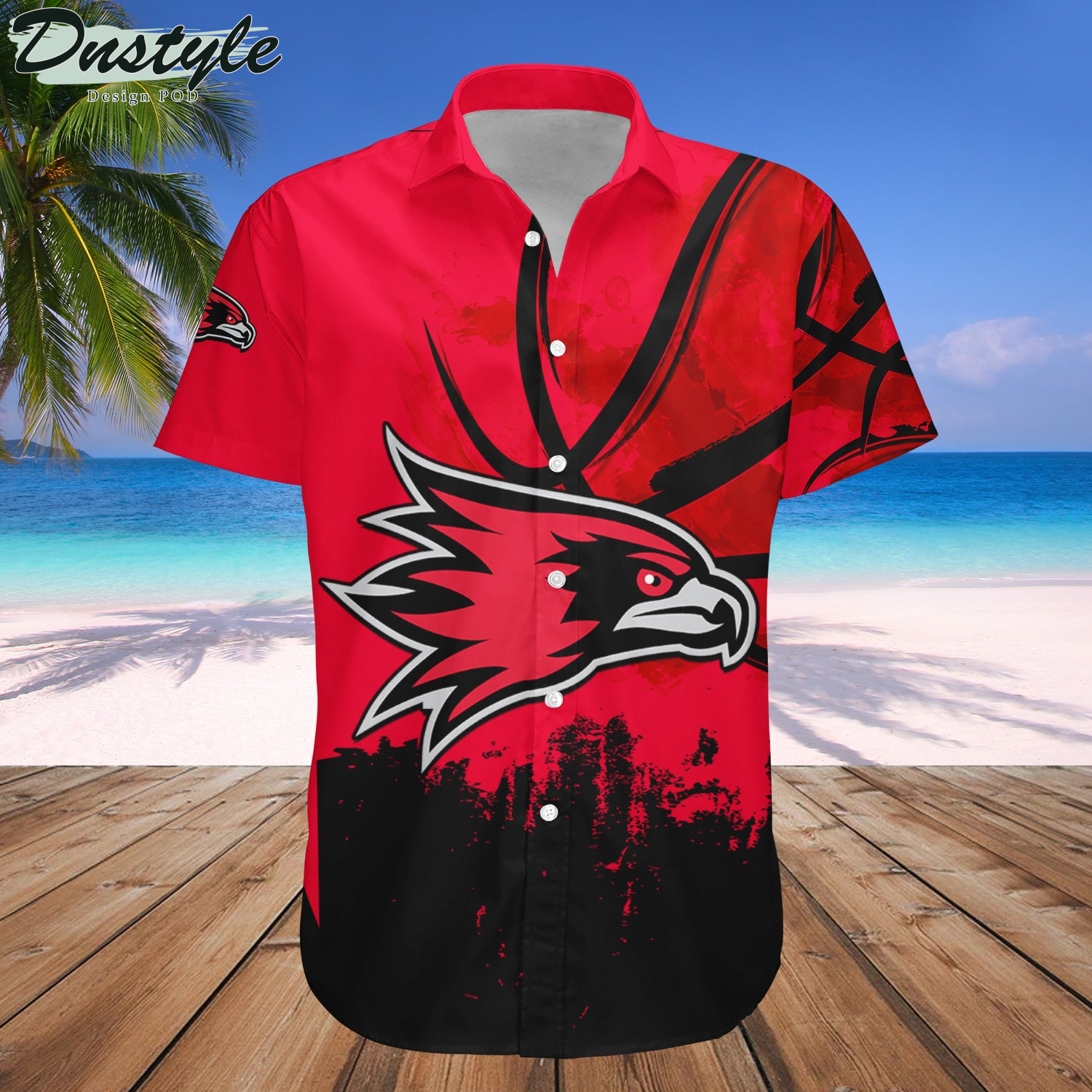 Southeast Missouri Redhawks Basketball Net Grunge Pattern Hawaii Shirt