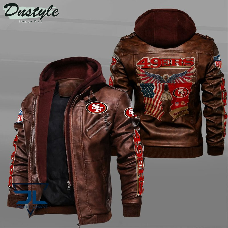 San Francisco 49ers Eagles American Flag Leather Jacket