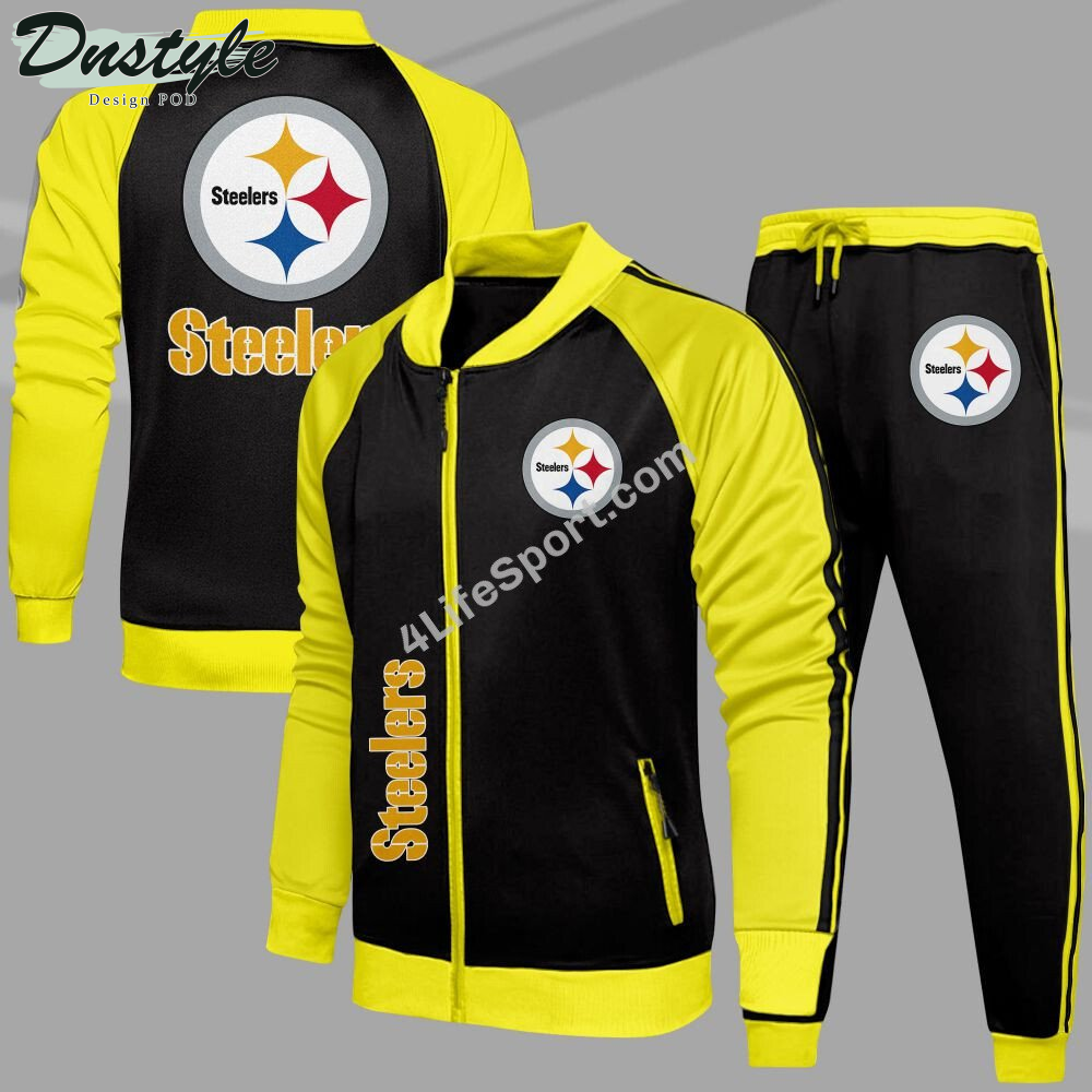 Pittsburgh Steelers Tracksuits Jacket Bottom Set
