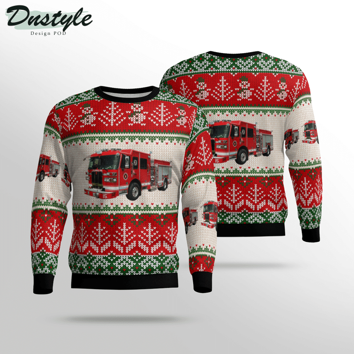 Ohio Columbus Division Of Fire Ugly Christmas Sweater