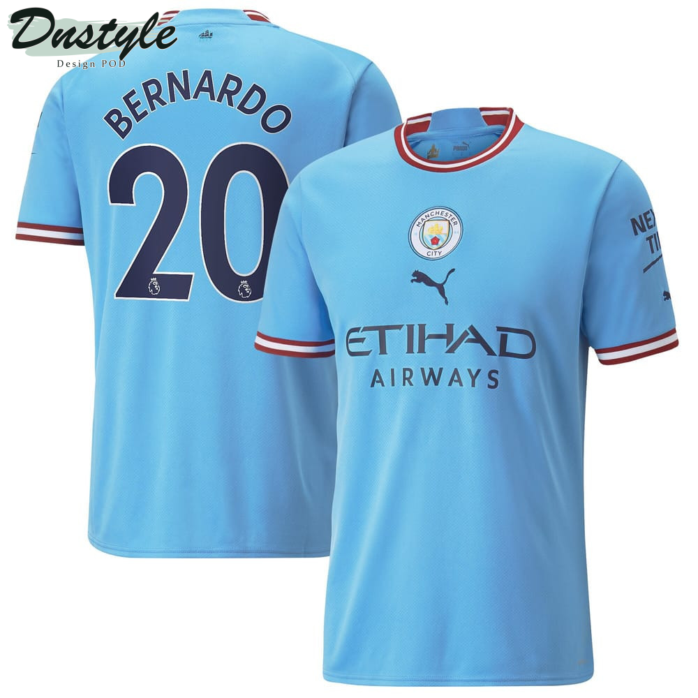 Bernardo #20 Manchester City Men 2022/23 Home Jersey - Sky Blue