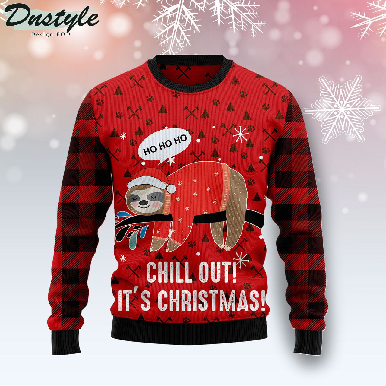 Sloth Chill Out Christmas Ugly Christmas Sweater
