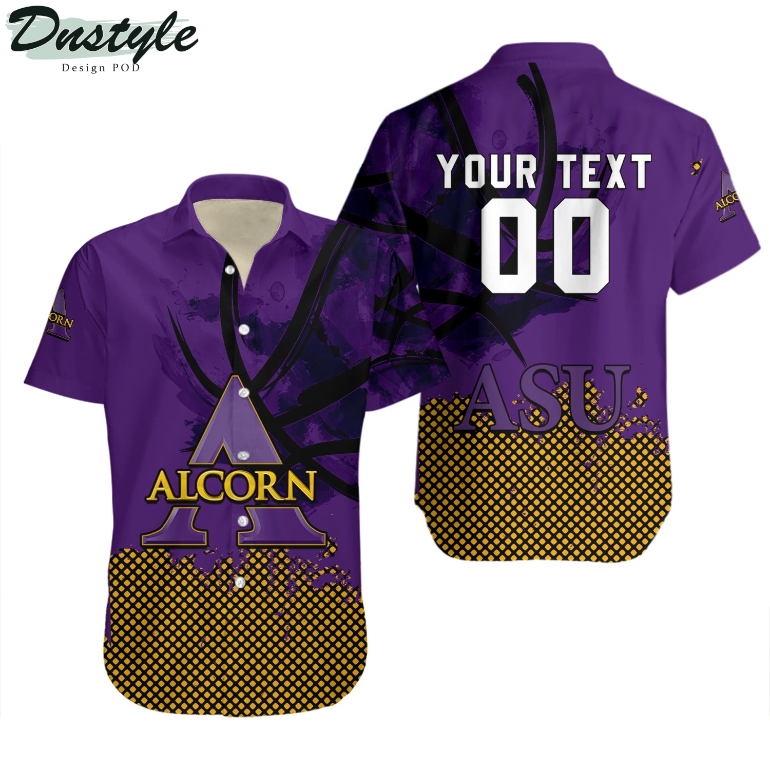 Alcorn State Braves Basketball Net Grunge Pattern Hawaii Shirt