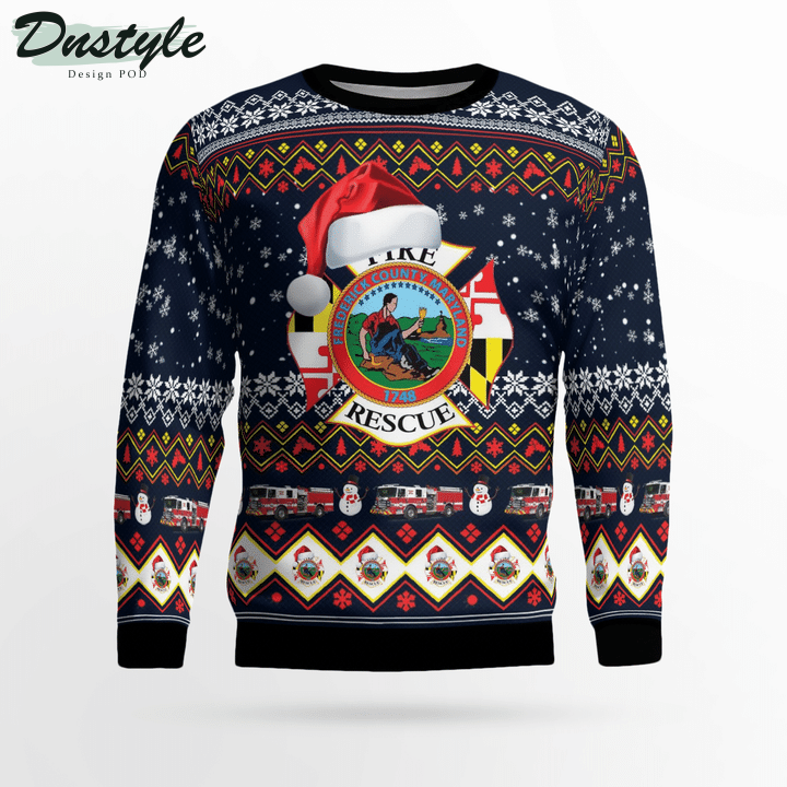 Frederick County Fire & Rescue Ugly Merry Christmas Sweater