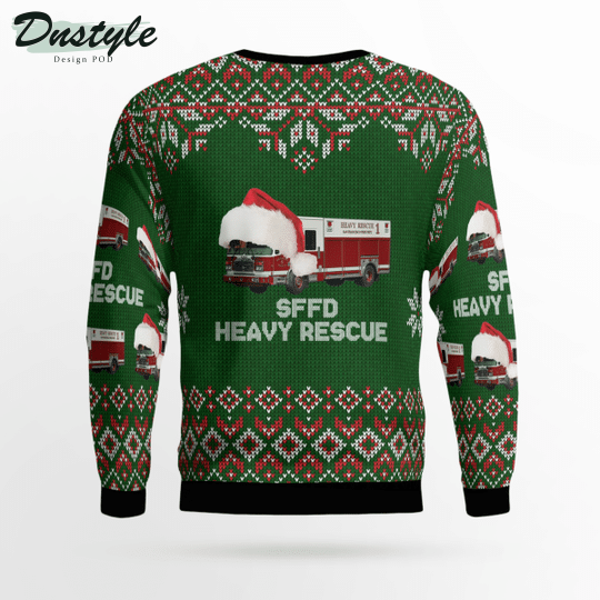 California San Francisco Fire Department Heavy Rescue 1 Ugly Christmas Sweater