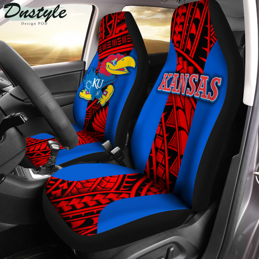 Kansas Jayhawks Polynesian Car Seat Cover