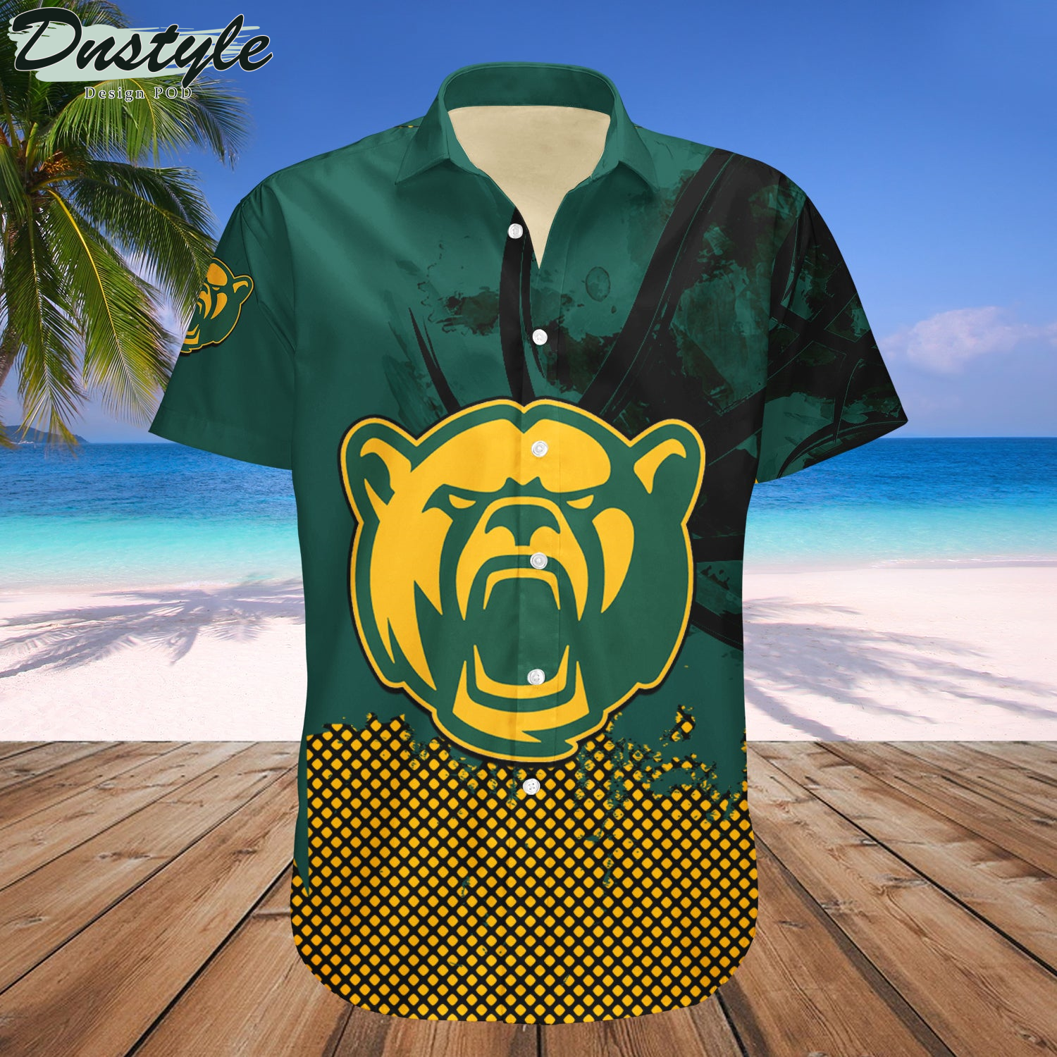 Baylor Bears Basketball Net Grunge Pattern Hawaii Shirt