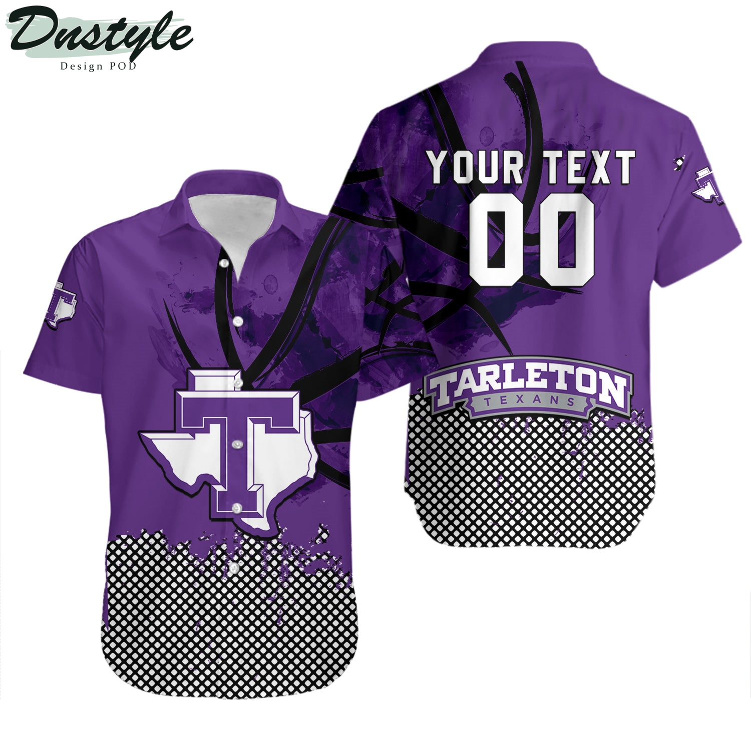 Tarleton State Texans Basketball Net Grunge Pattern Hawaii Shirt