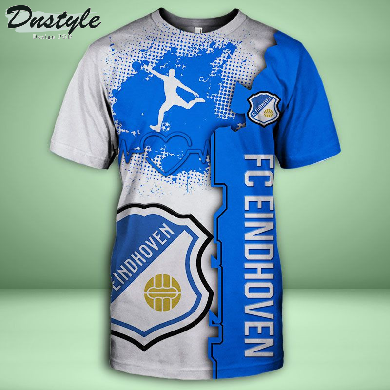 FC Eindhoven T-shirt met capuchon en all-over print