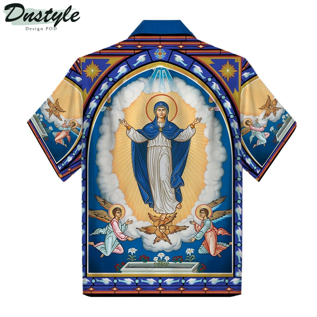 The Assumption of the Virgin Mary Icon Hawaiian Shirt And Short