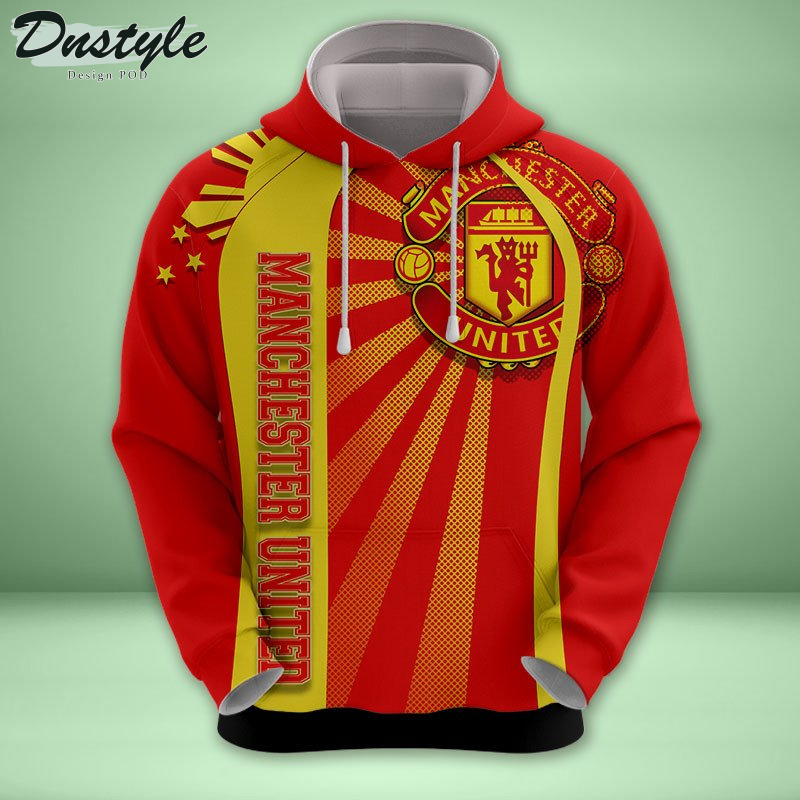 Manchester United all over printed hoodie tshirt