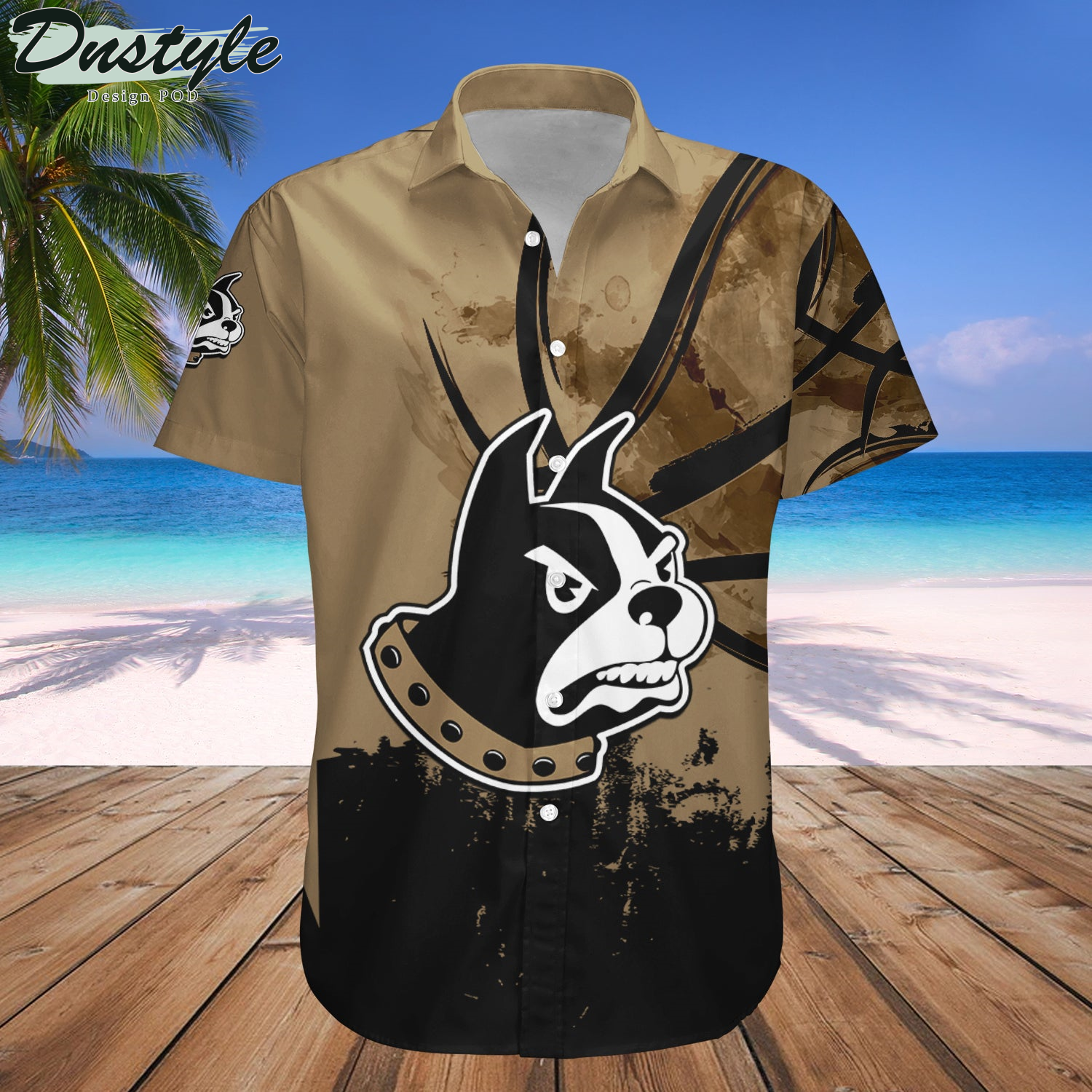 Wofford Terriers Basketball Net Grunge Pattern Hawaii Shirt