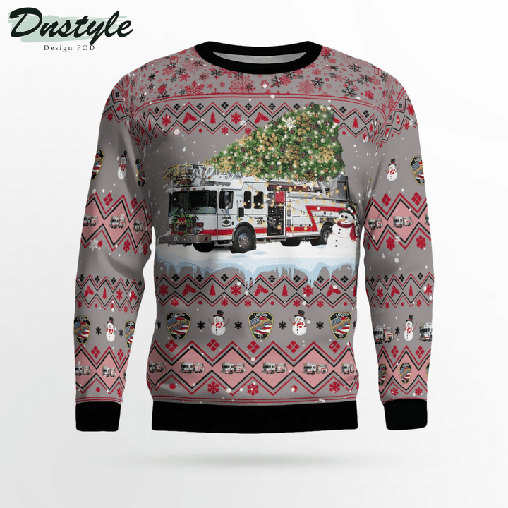 South Carolina Lugoff Fire Department Ugly Merry Christmas Sweater