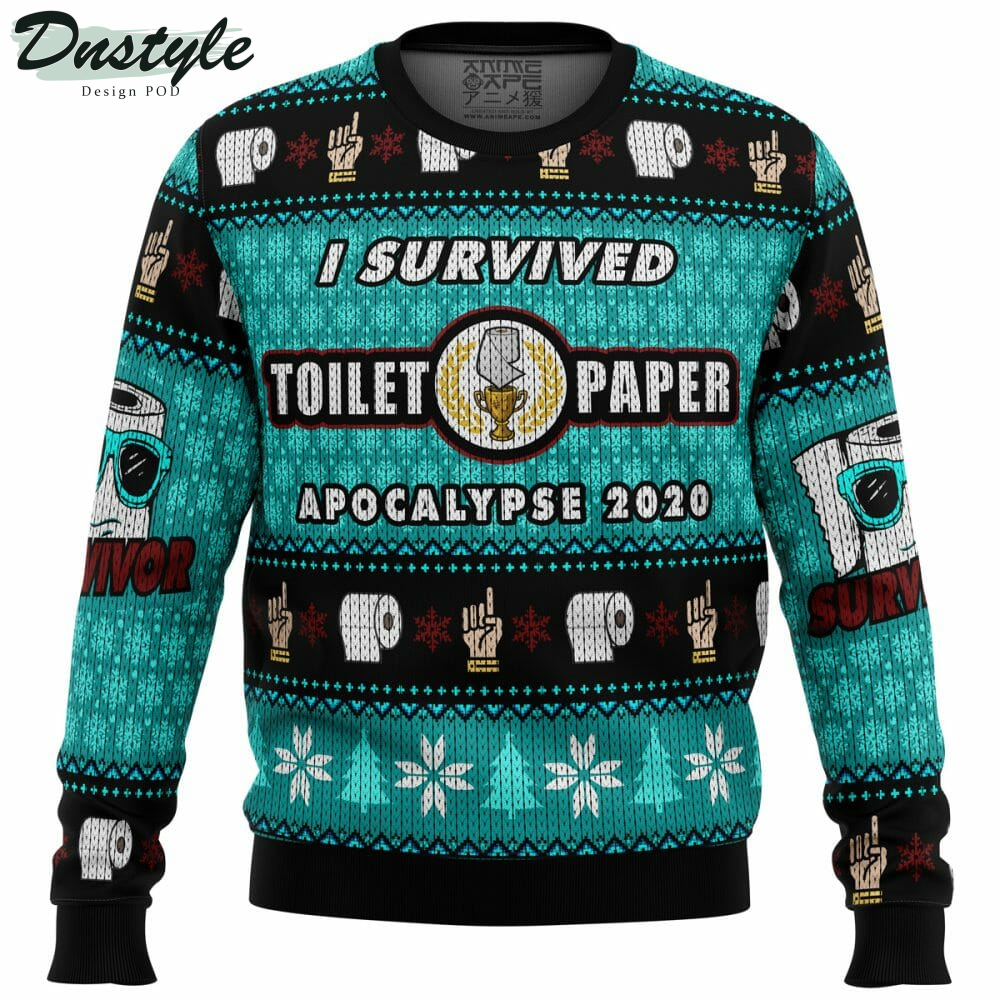 I Survived Toilet Paper Apocalypse 2020 Ugly Christmas Sweater