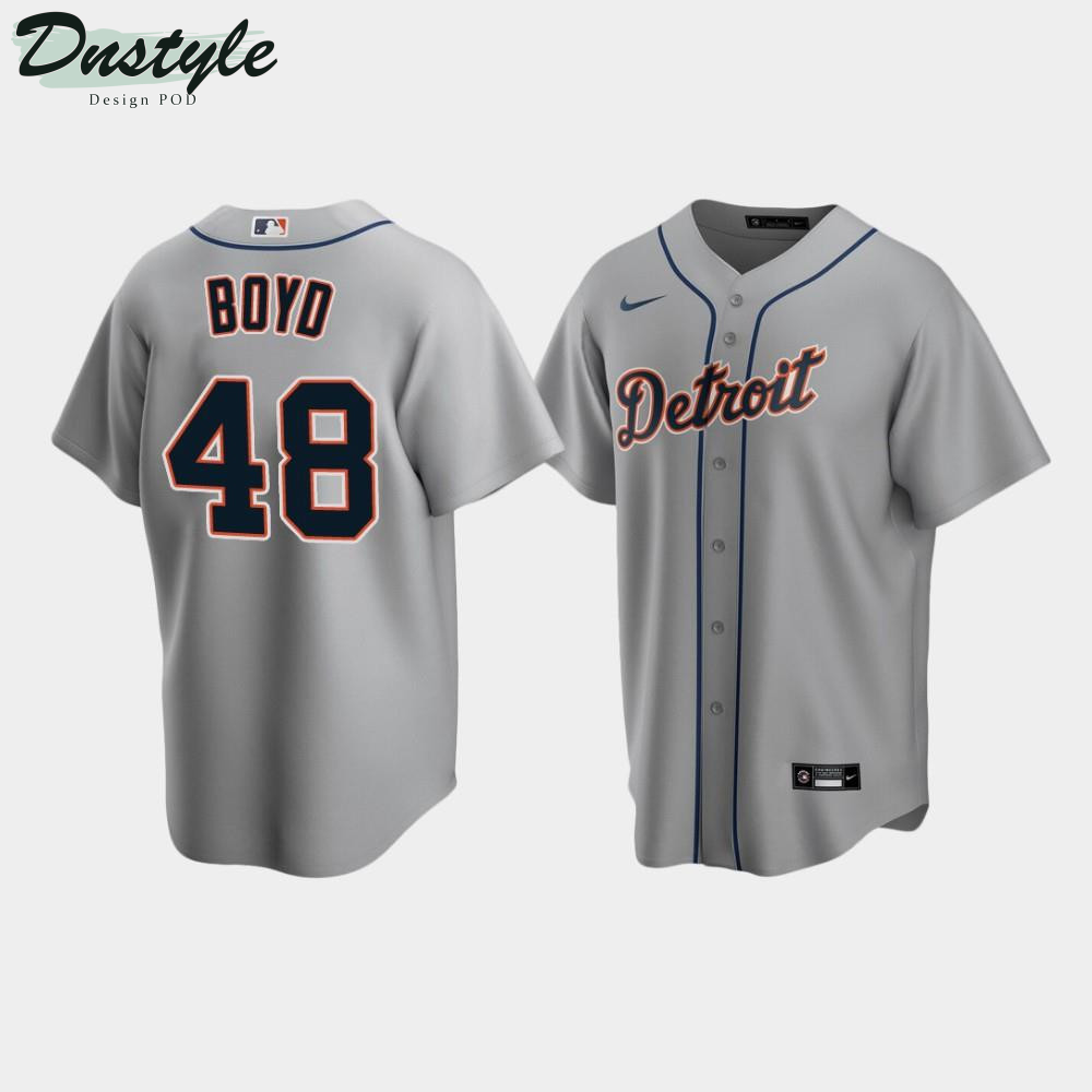 Men's Detroit Tigers #48 Matthew Boyd Gray Road Jersey MLB Jersey 2