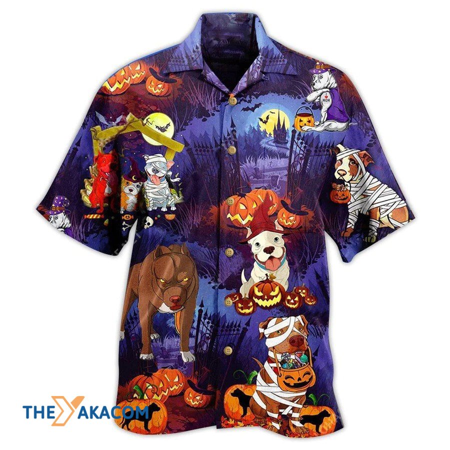 Dogs And Halloween Scary Limited Hawaiian Shirt