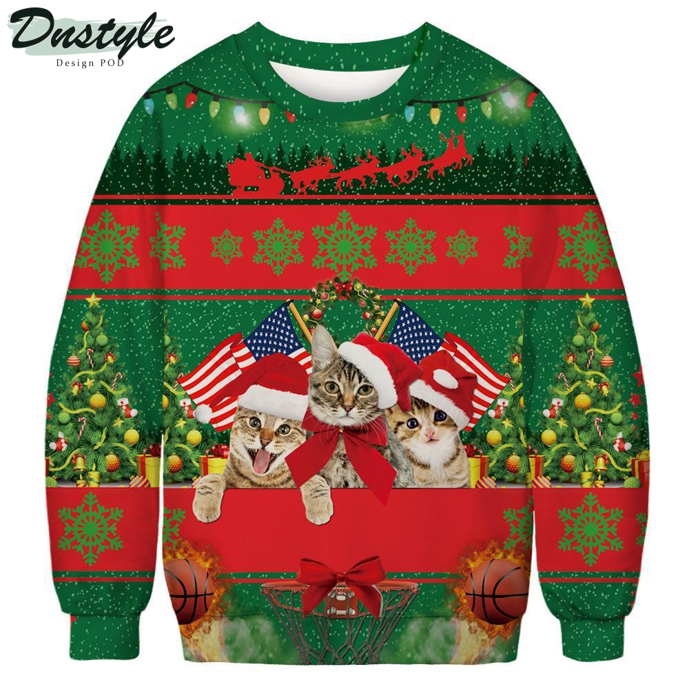 Funny Cat Ugly Christmas Sweater