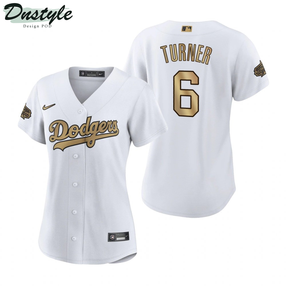Women Los Angeles Dodgers Trea Turner White 2022 All-Star Game Jersey