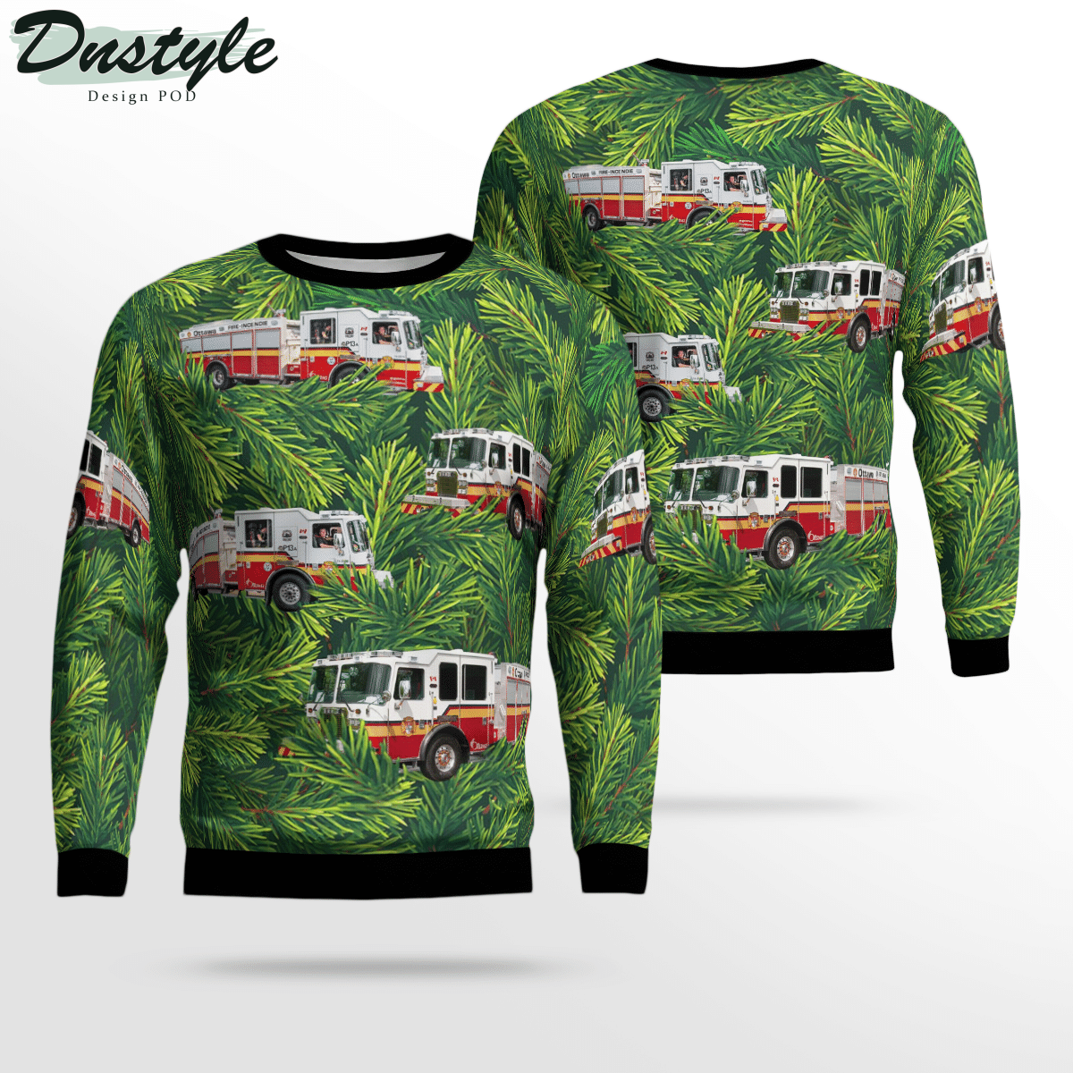 Canada Ottawa Fire Services Ugly Christmas Sweater