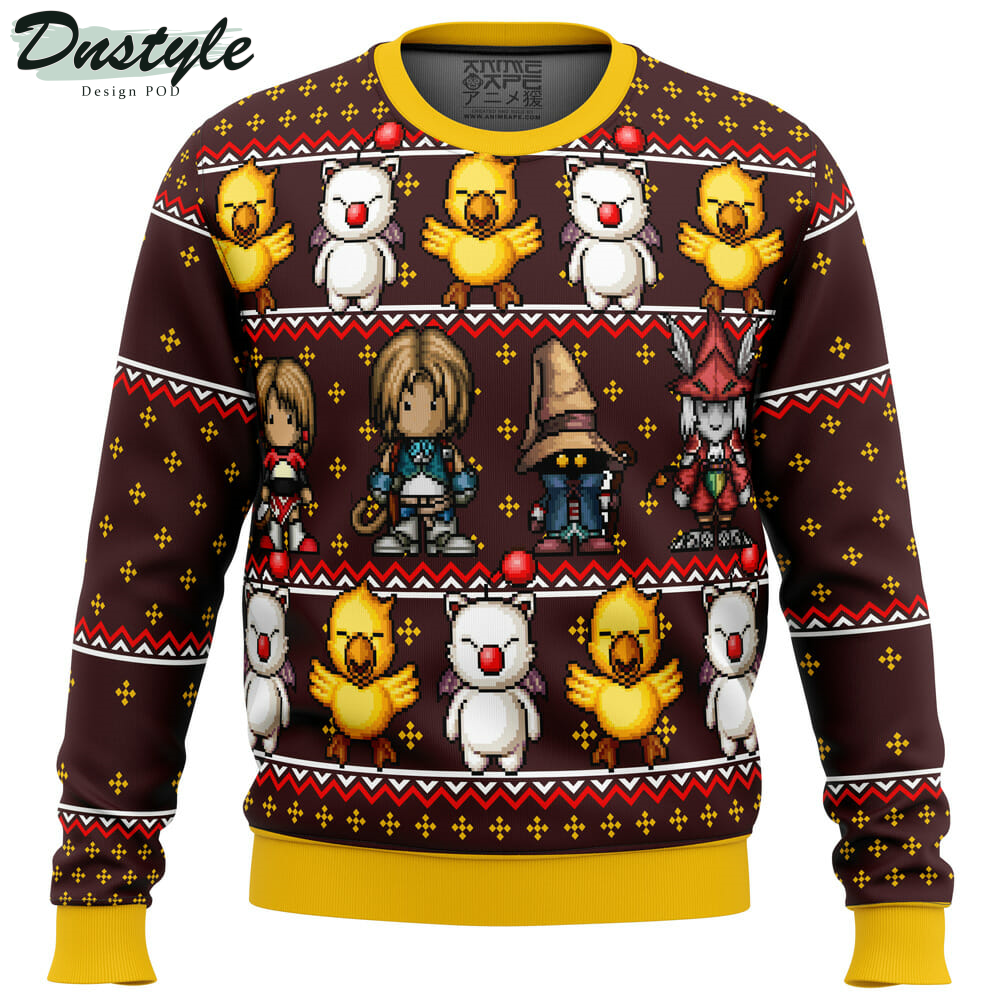 Final Fantasy Classic 8bit Ugly Christmas Sweater
