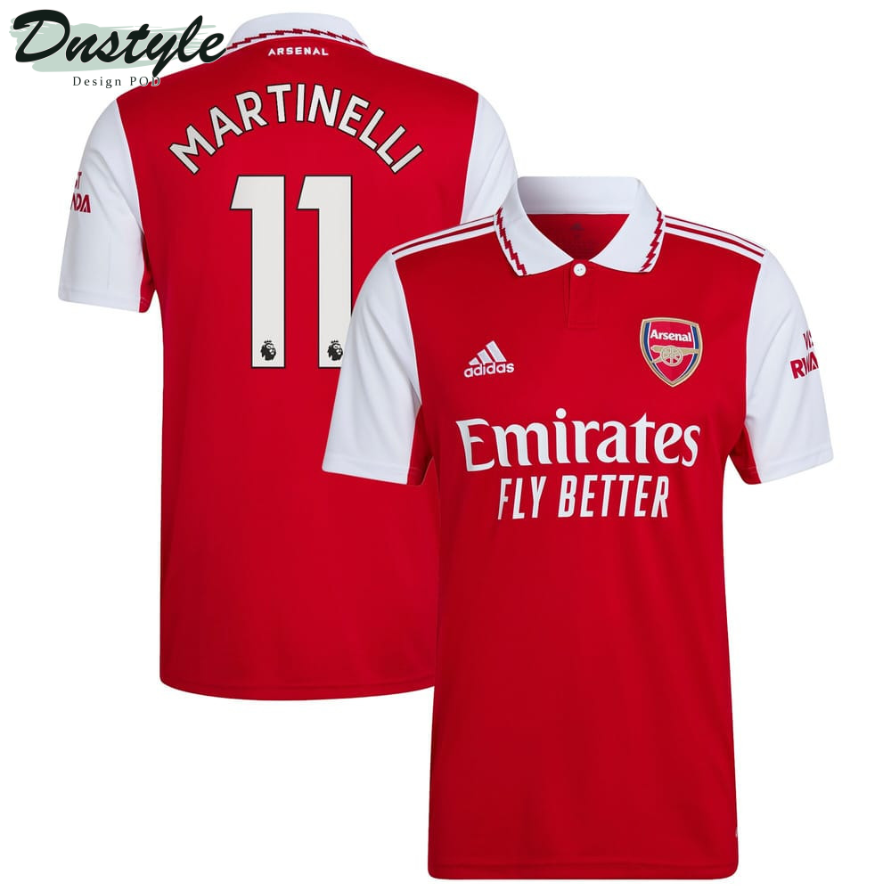 Martinelli #11 Arsenal 2022/23 Home Player Jersey - Red