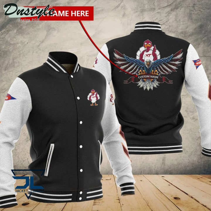 Virginia Tech Hokies Custom Name Baseball Jacket