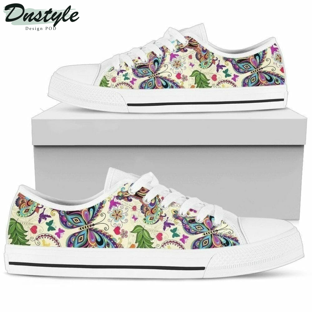 Butterfly Hippie Low Top Shoes Sneakers