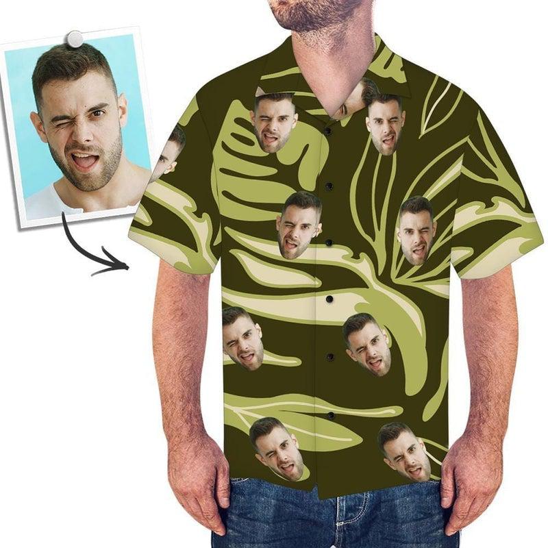 Funny Custom Face Gift For Grandpa Hawaiian Shirt