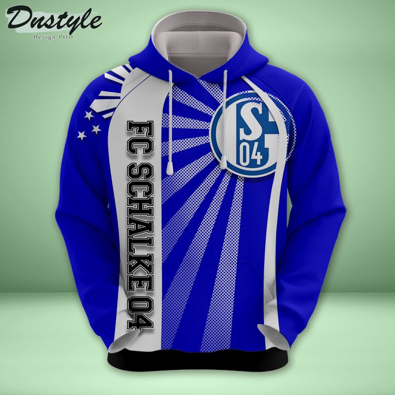 FC Schalke 04 Allover bedrucktes Hoodie-T-Shirt