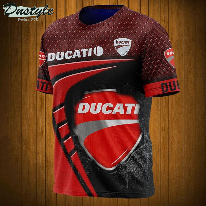 Ducati all over print 3d hoodie t-shirt