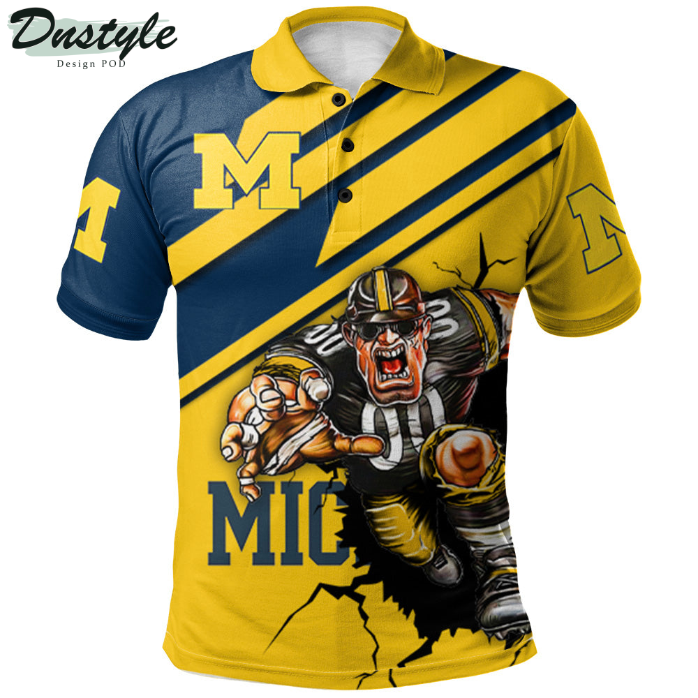 Michigan Wolverines Mascot Polo Shirt