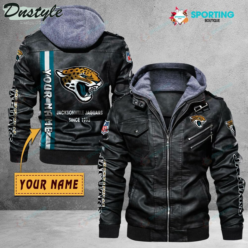 Jacksonville Jaguars custom name leather jacket