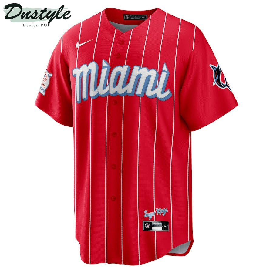 Men's Miami Marlins Nike Red 2021 City Connect Replica Jersey