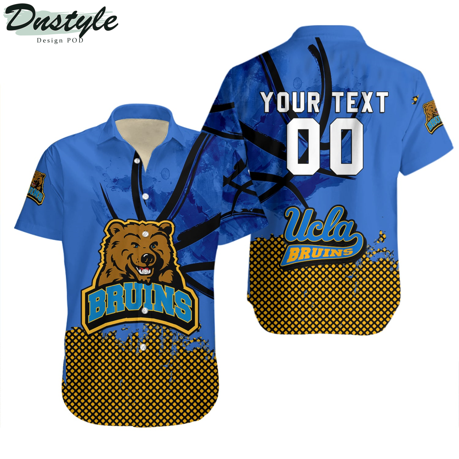 UCLA Bruins Basketball Net Grunge Pattern Hawaii Shirt