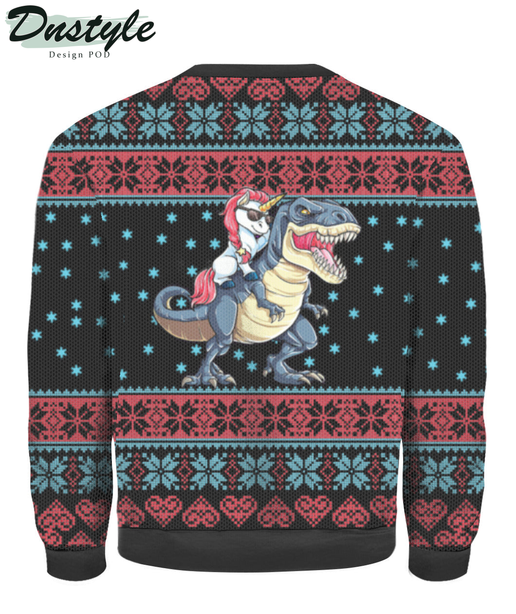 Unicorn x T-Rex All I Want For Ugly Christmas Sweater