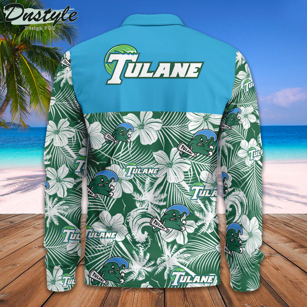 Tulane Green Wave Long Sleeve Button Down Shirt