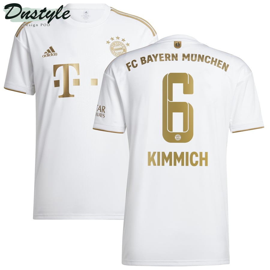 Joshua Kimmich #6 Bayern Munich 2022/23 Away Player Jersey - White