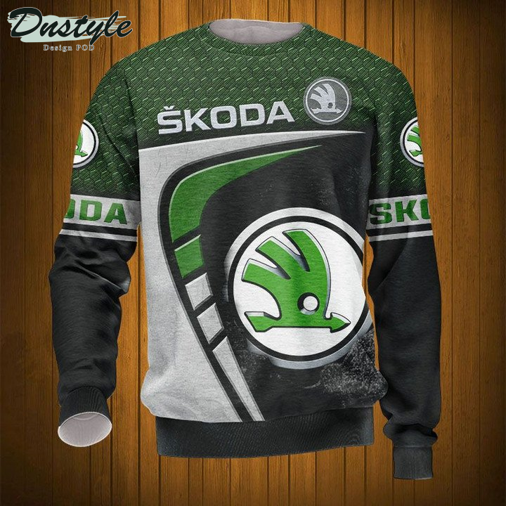 Skoda all over print 3d hoodie t-shirt