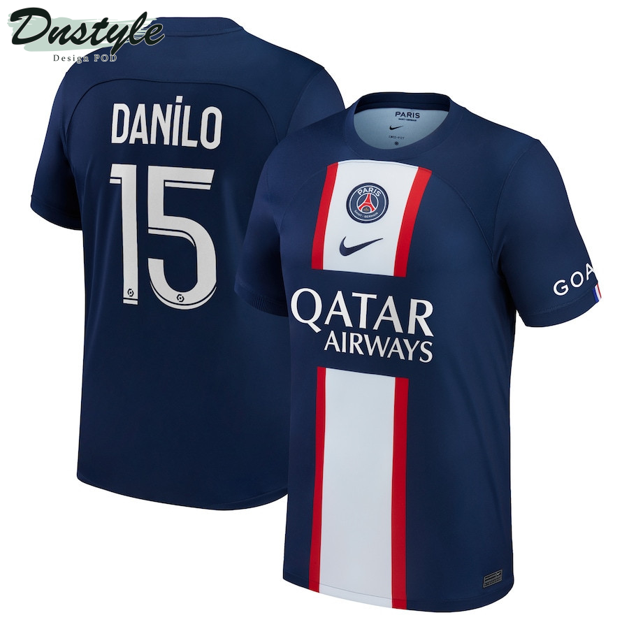 Danilo #15 Paris Saint-Germain Men 2022/23 Home Player Jersey – Blue