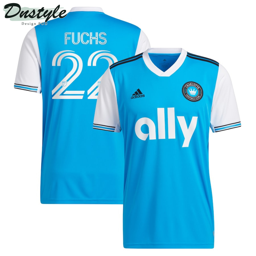 Christian Fuchs #22 Charlotte FC 2022 Primary Men Jersey – Blue