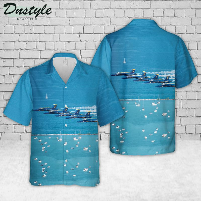 US Navy Blue Angels Air And Water Show Hawaiian Shirt