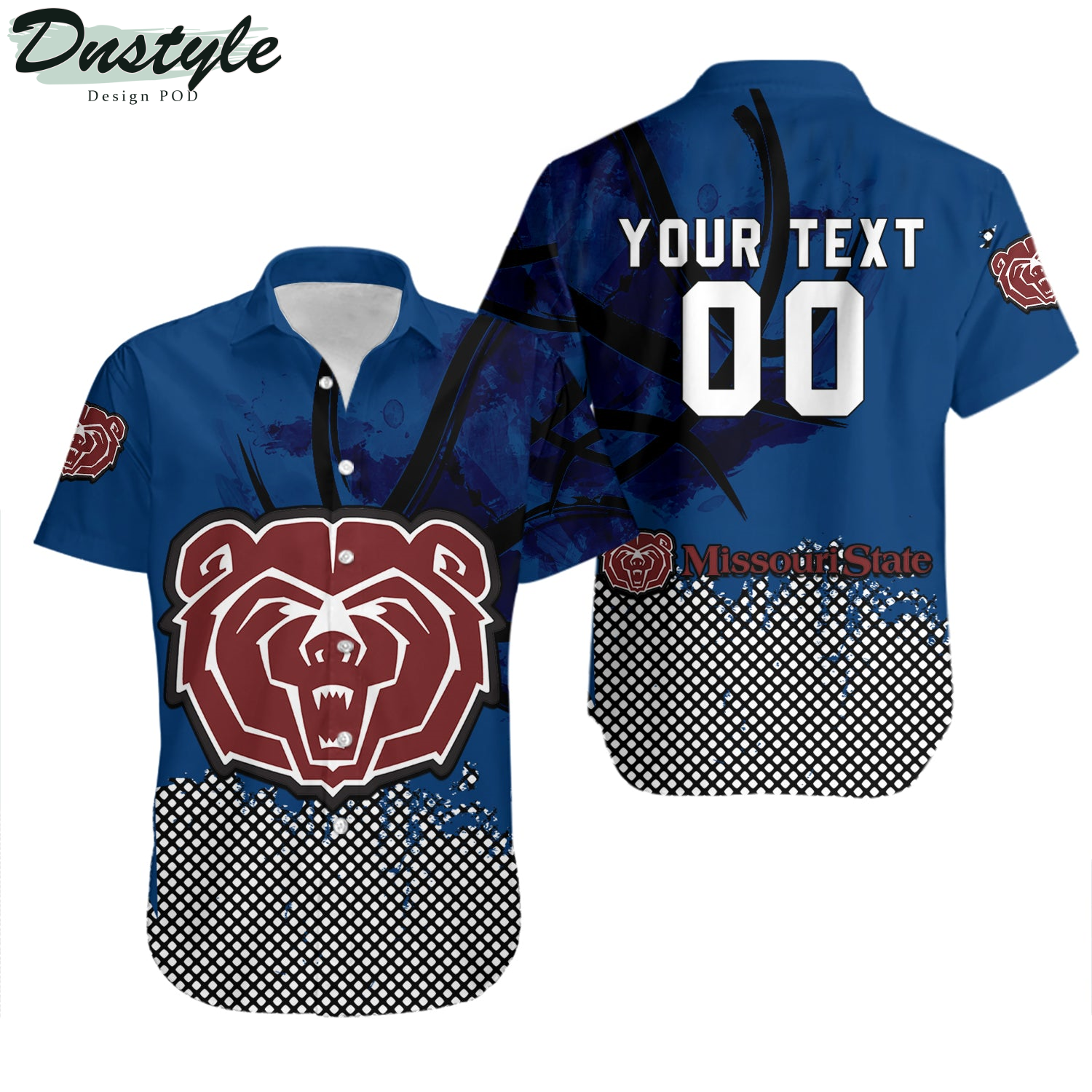 Missouri State Bears Basketball Net Grunge Pattern Hawaii Shirt